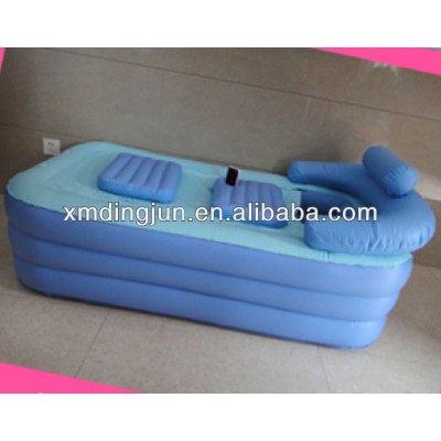 inflatable adult bathtub,bule bathtub made of PVC, freestanding bathtub for adult. portable massage spa