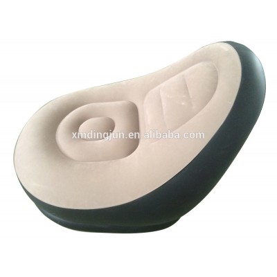 Single person flocked inflatable chair