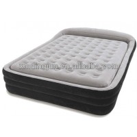 french grey flocking air bed with frame, Inflatable Air Bed, smalt inflatable air bed, inflatable sleep air bed